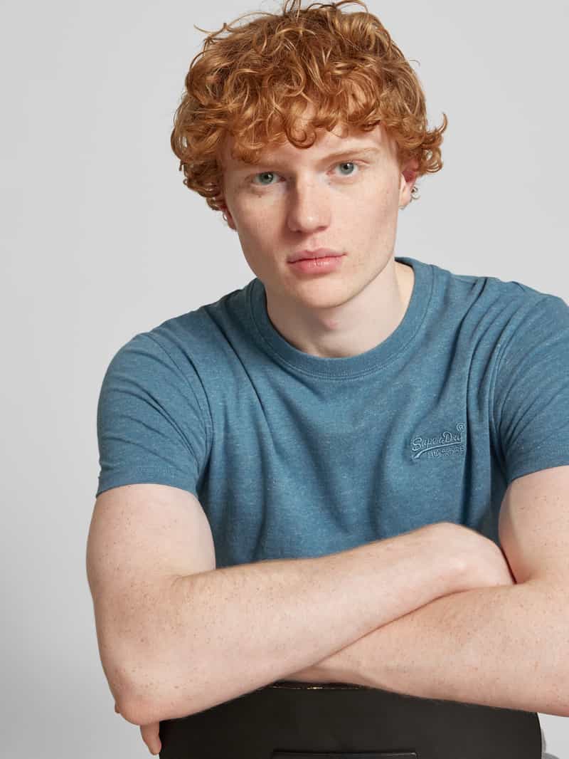 Superdry T-shirt met labelstitching