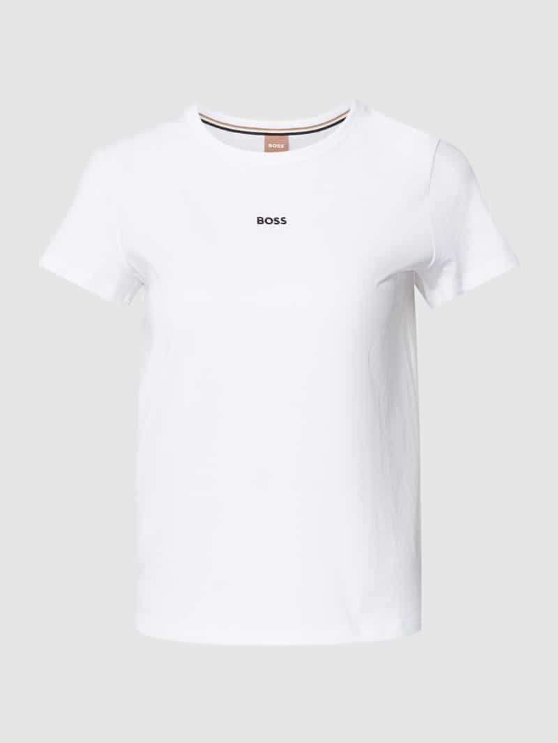 Boss T-shirt met labelstitching model 'Eventsa'