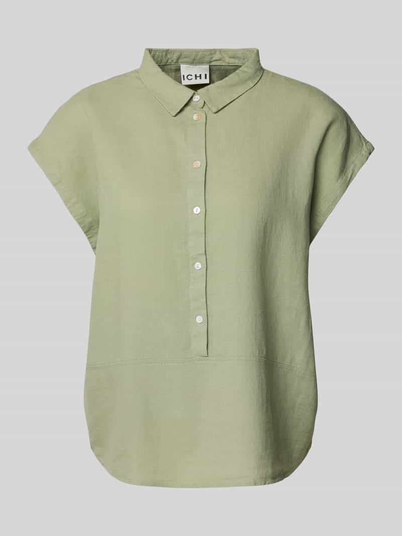 Ichi Regular fit blouse van een mix van linnen en viscose met knoopsluiting