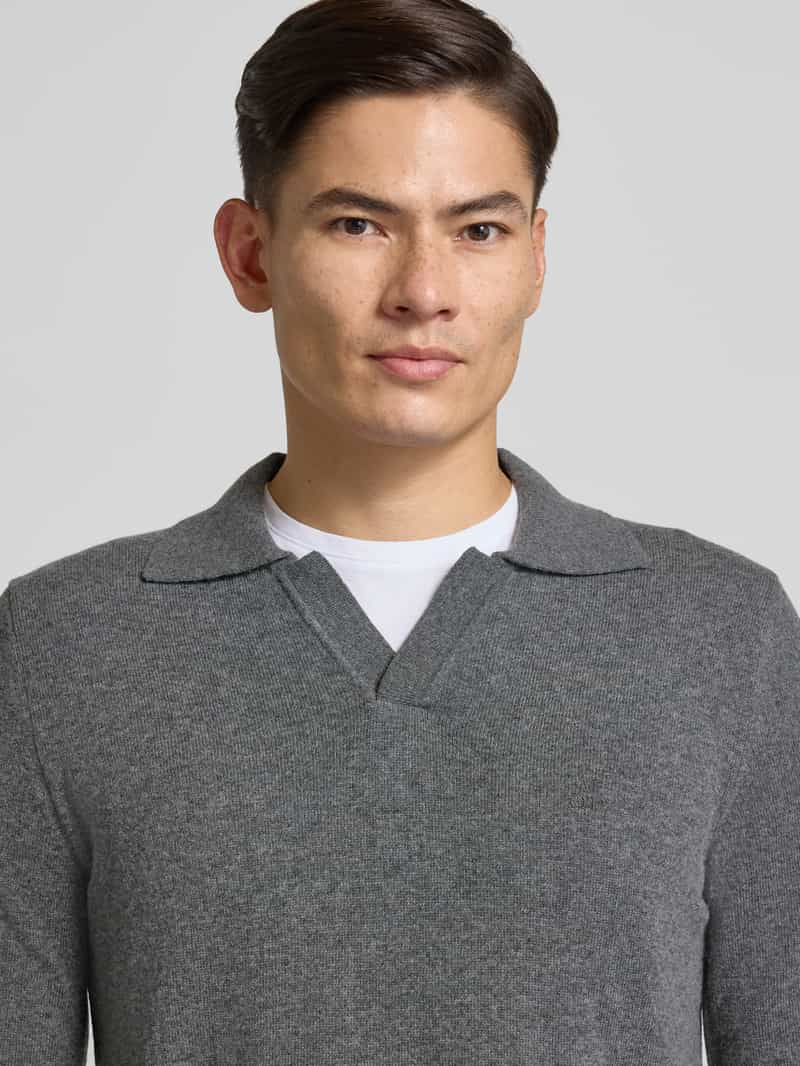 Marc O'Polo Regular fit gebreide pullover van een mix van katoen en scheerwol
