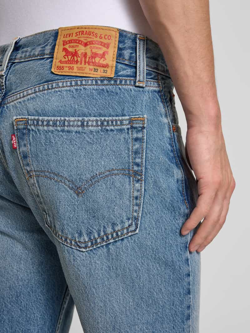 Levi's Relaxed fit jeans van puur katoen model '555'