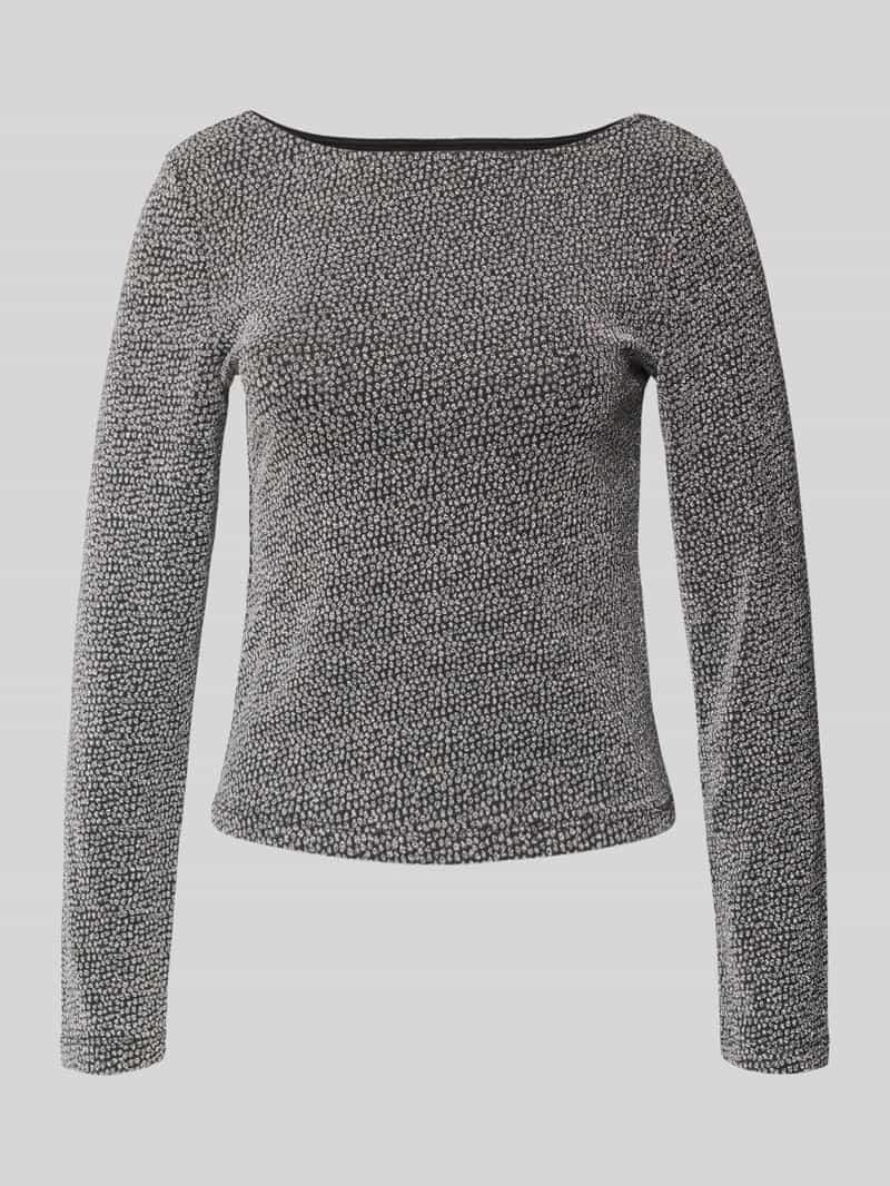 Pieces Regular fit shirt met lange mouwen en structuurmotief model 'JINA'