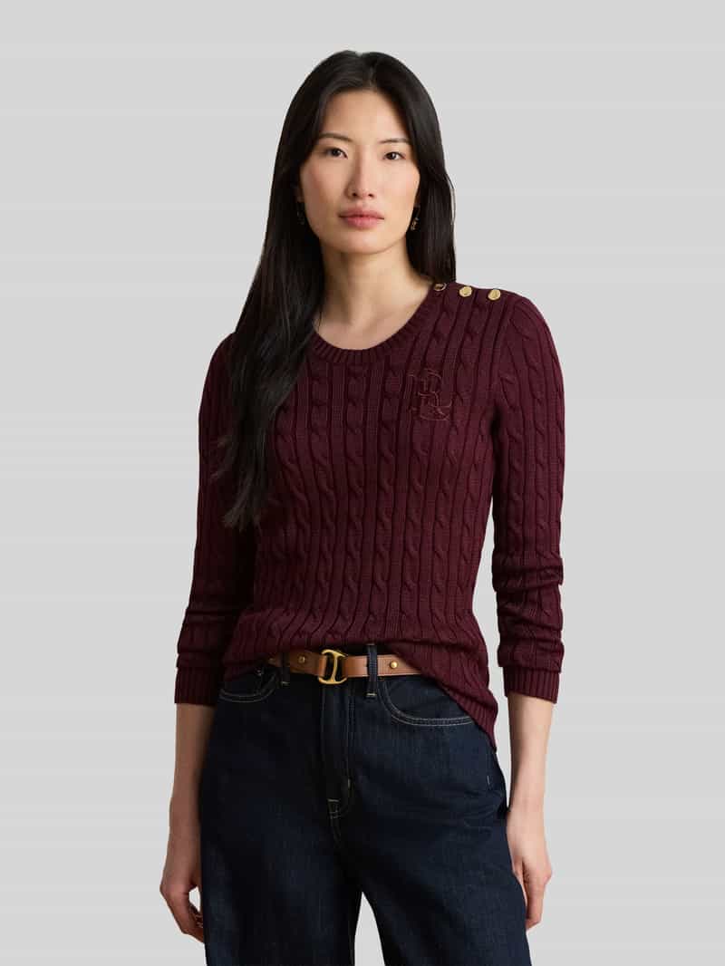 Lauren Ralph Lauren pullover in slim fit van katoen- en viscosemix
