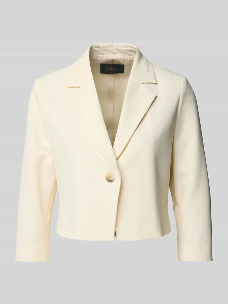 s.Oliver BLACK LABEL Shaped fit korte blazer met 3 4-mouwen