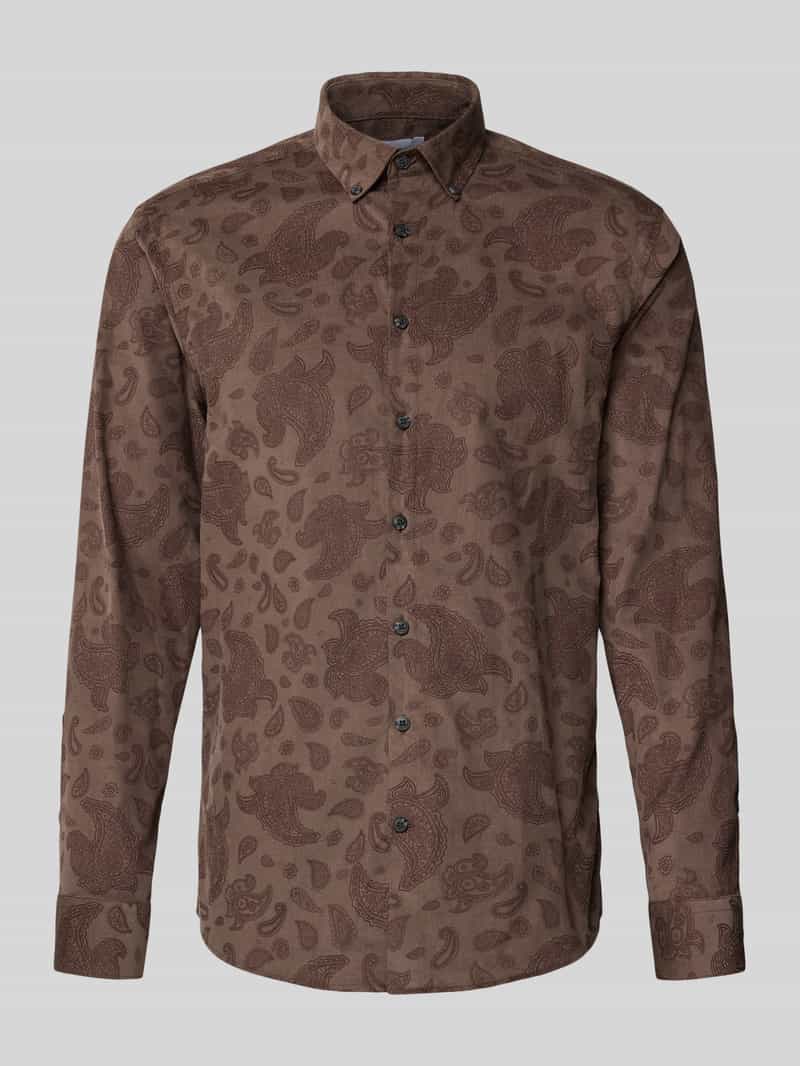 lindbergh Regular fit vrijetijdsoverhemd van fijn corduroy met button-downkraag
