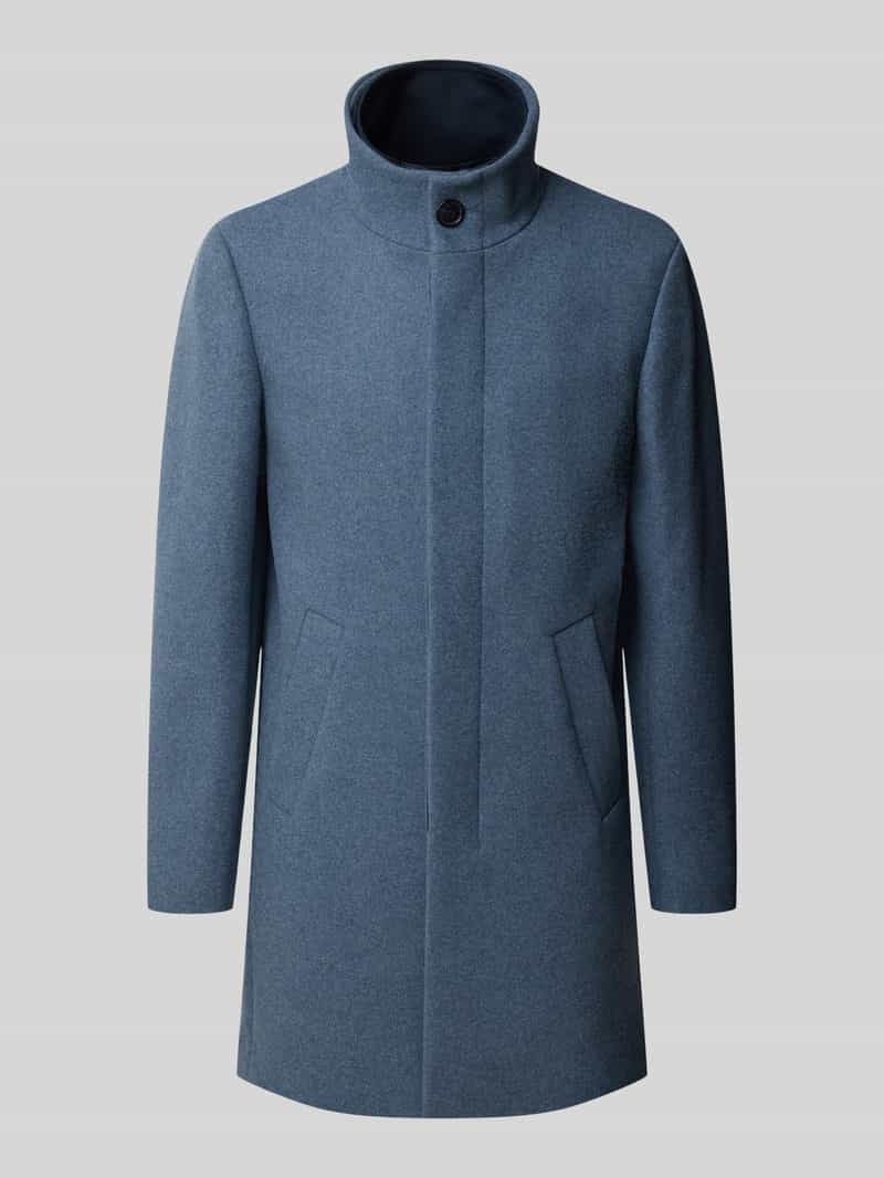 Regular fit lange jas van katoenmix met viscose