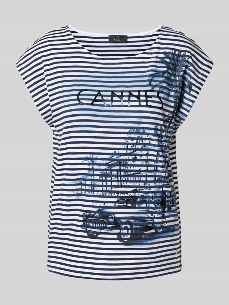 monari T-shirt met statement- en motiefprint