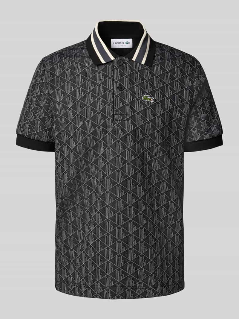 Lacoste Regular fit poloshirt met all-over motief