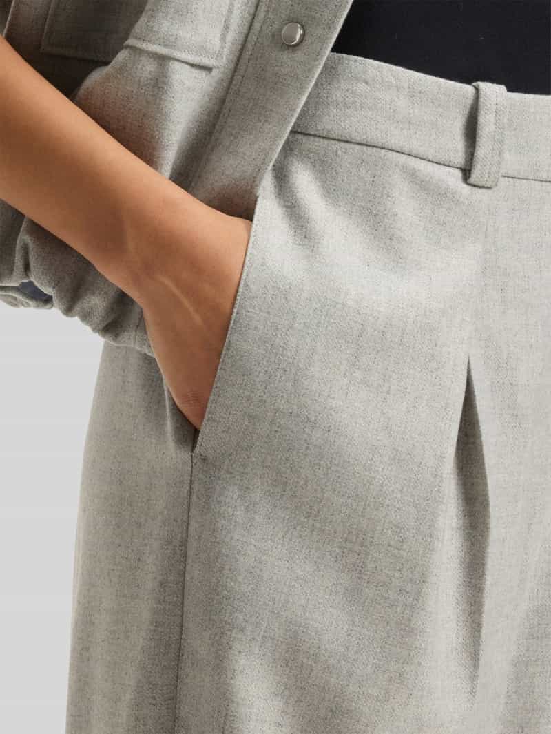 Boss Orange Wijde broek van flanel met wol model 'TAFLONG'