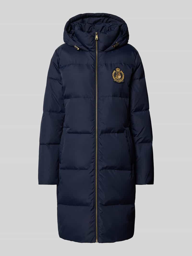 Lauren Ralph Lauren Gewatteerde lange jas met labelstitching