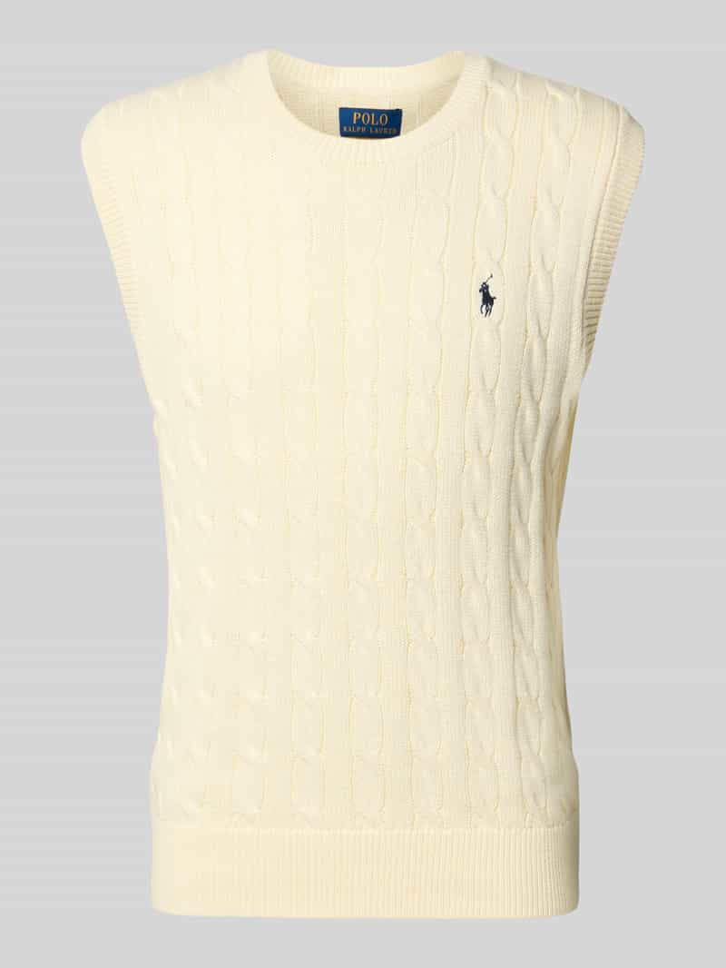 Polo Ralph Lauren Spencer met kabelpatroon en labelstitching