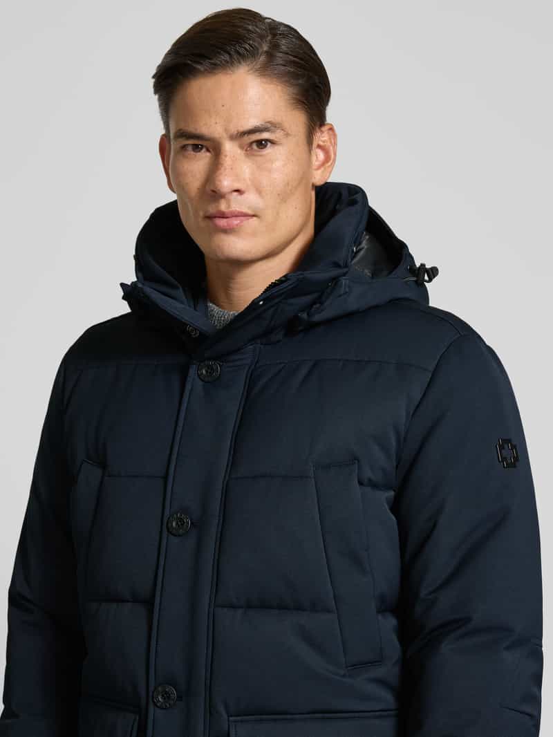 Strellson Regular fit gewatteerd jack met capuchon model 'PIAZZA'