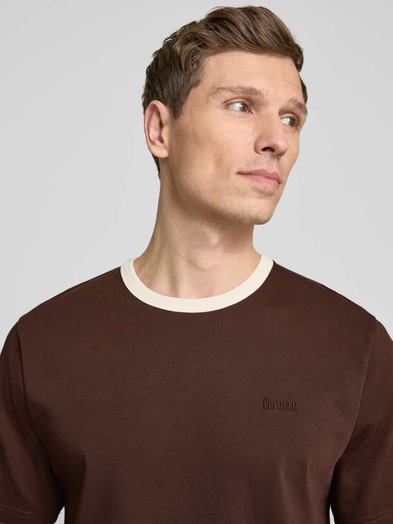 Forét-shirt met labelstitching model 'HONEY'