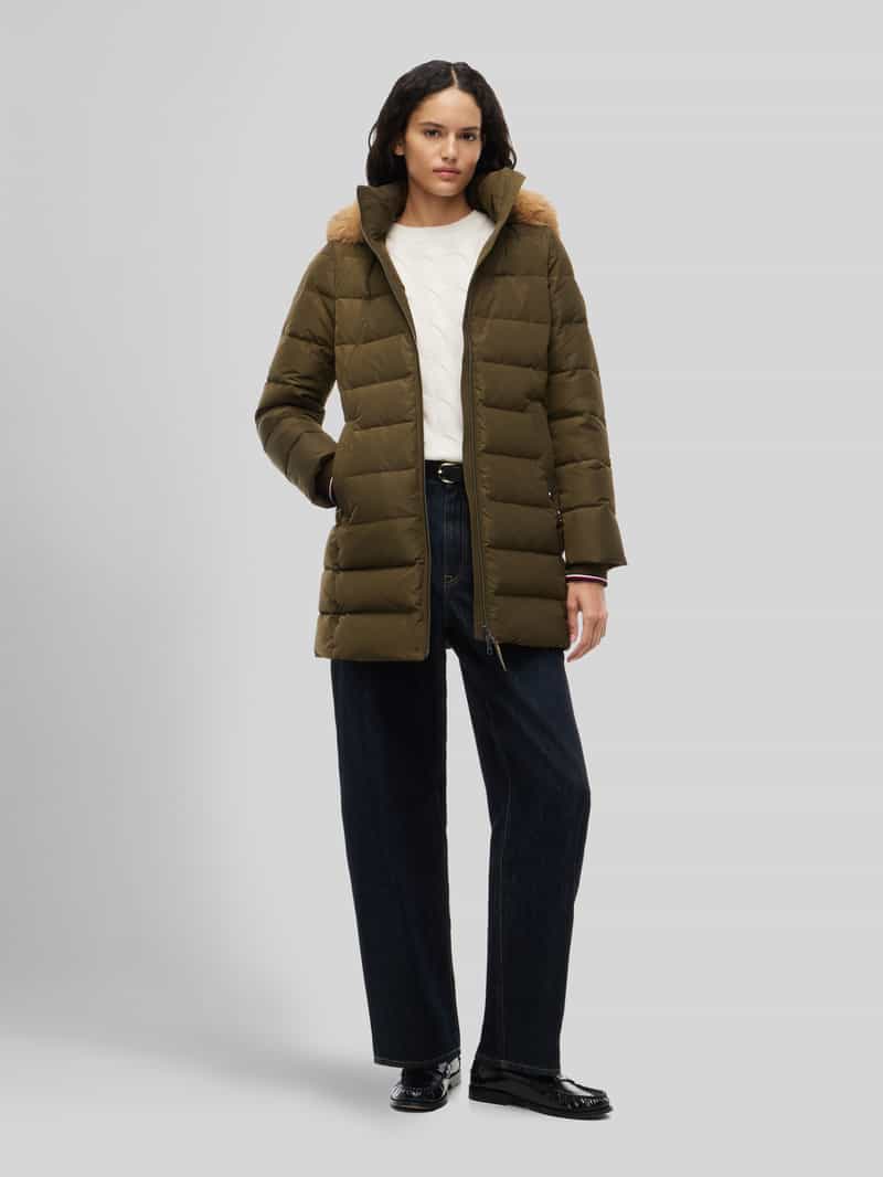 Tommy Hilfiger Gewatteerde mantel met capuchon van teddybont model 'TYRA'