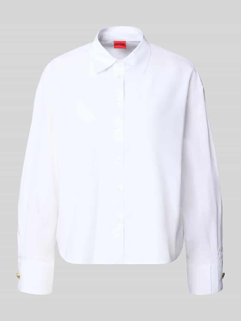 HUGO Boxy fit overhemdblouse van puur katoen model 'ELMA'