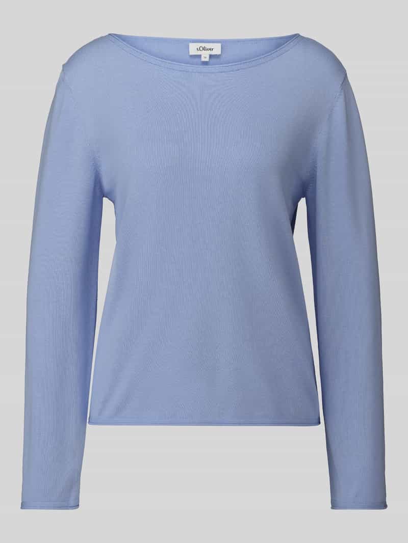 Regular fit pullover van mix van katoen en viscose