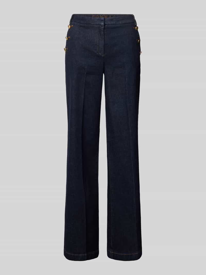 comma Flared jeans met sierknopen