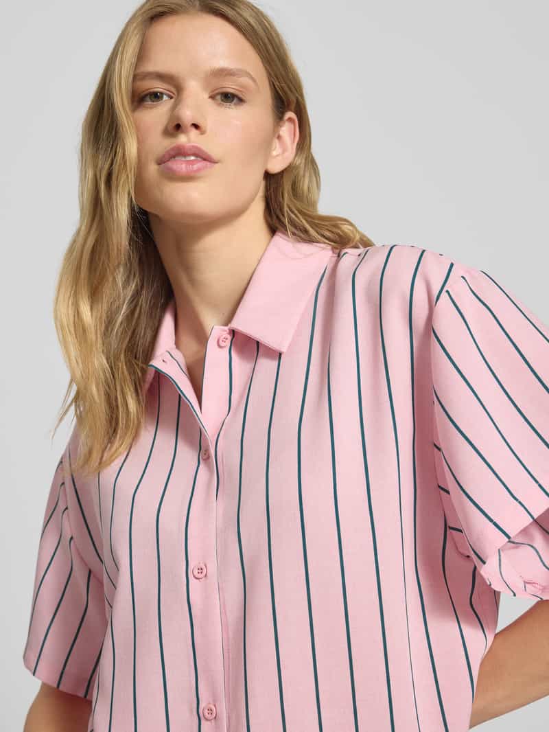 OH APRIL Loose fit blouse van viscosemix met knoopsluiting model 'Mira'