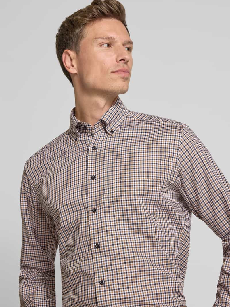 Eterna Modern fit zakelijk overhemd met button-downkraag