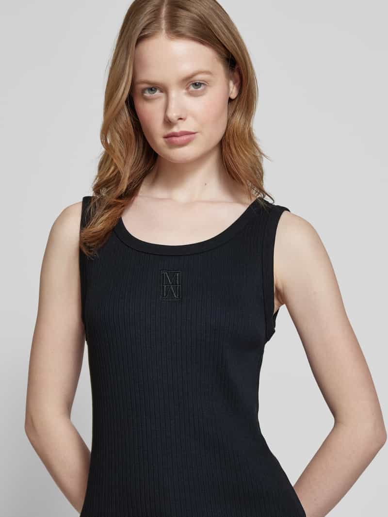 Marc O'Polo Nauwsluitende tanktop van katoenmix met logostitching