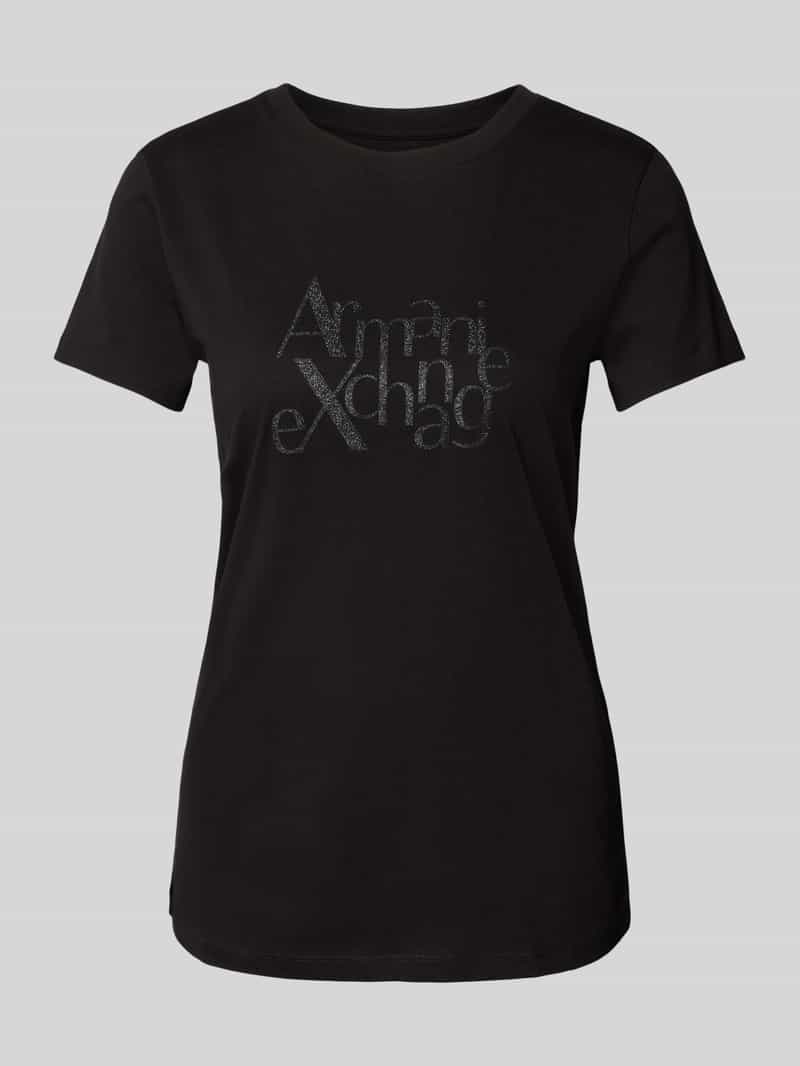 Armani Exchange T-shirt met labelprint