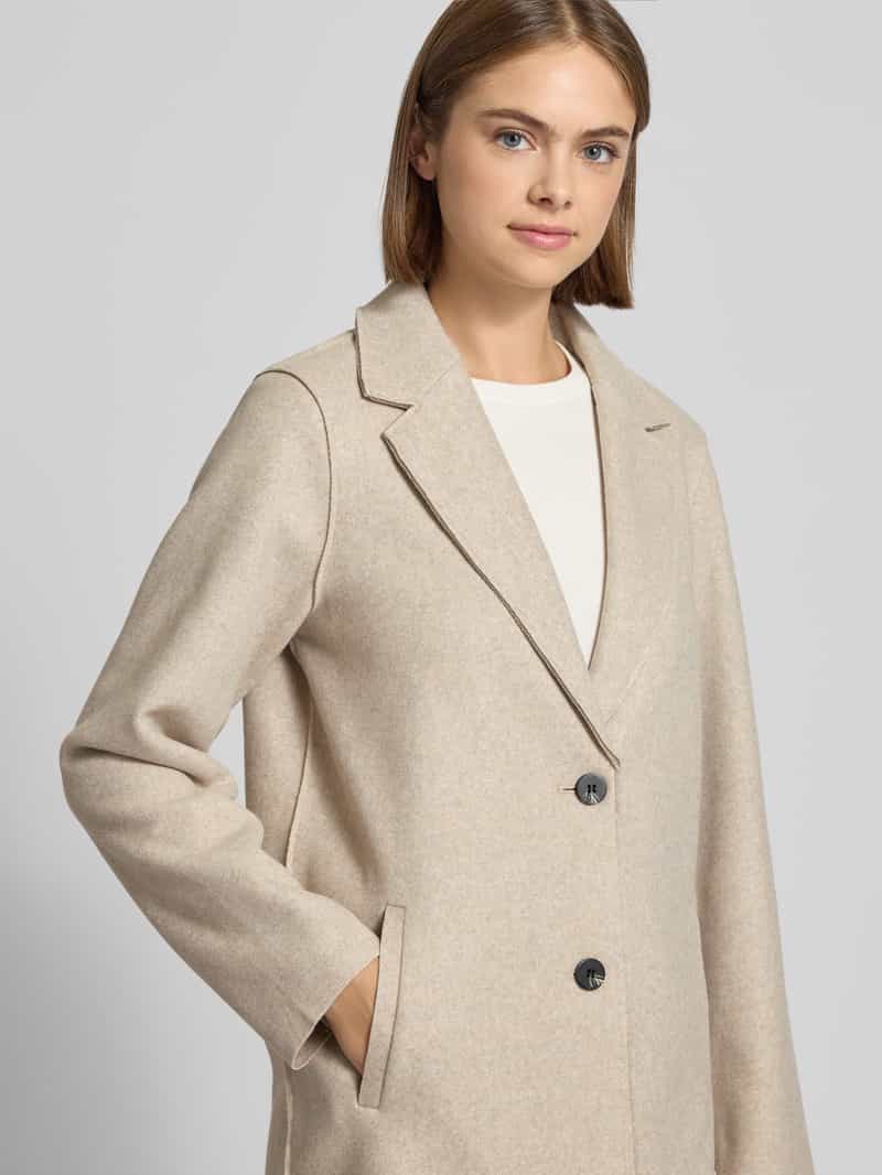 Only Regular fit lange jas met binnenstebuitennaden model 'CARRIE'
