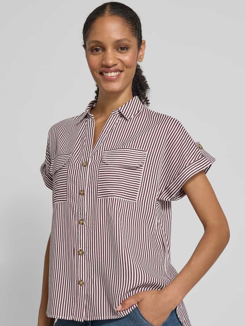Vero Moda Regular fit overhemdblouse van pure viscose model 'BUMPY'