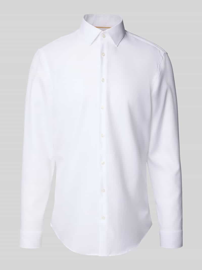 Jake*s Slim fit zakelijk overhemd met kentkraag