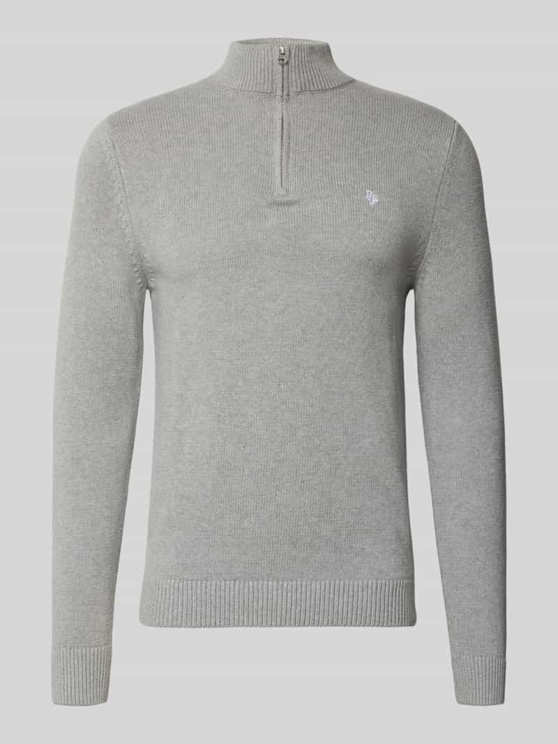 Slim fit gebreide pullover van puur katoen