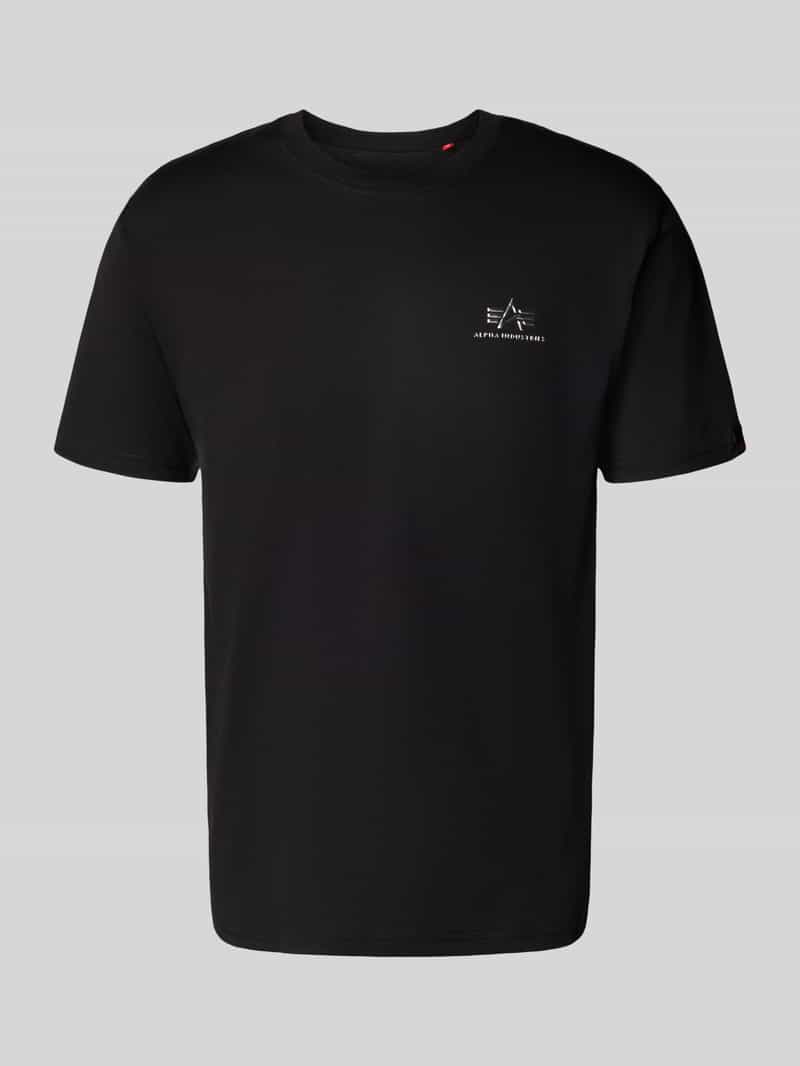 alpha industries T-shirt met labelprint en ronde hals