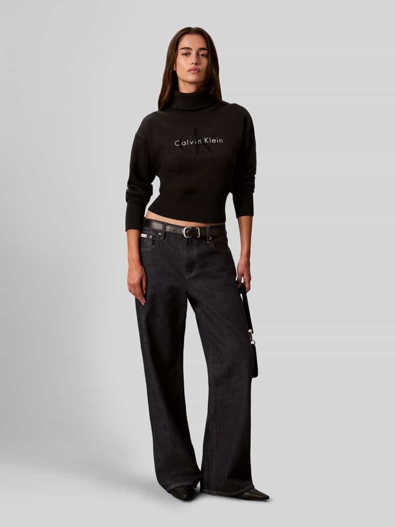 Calvin Klein regular fit pullover van puur katoen zwart, foto 5