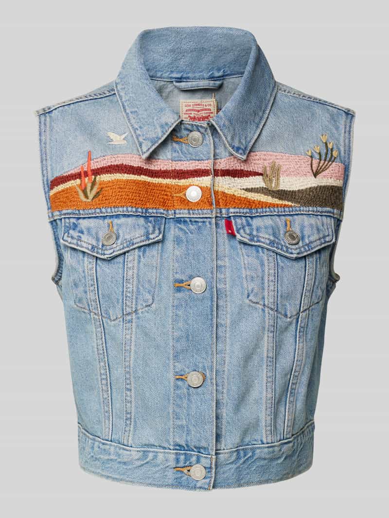 Levi's Jeansgilet met klepzakken op de borst