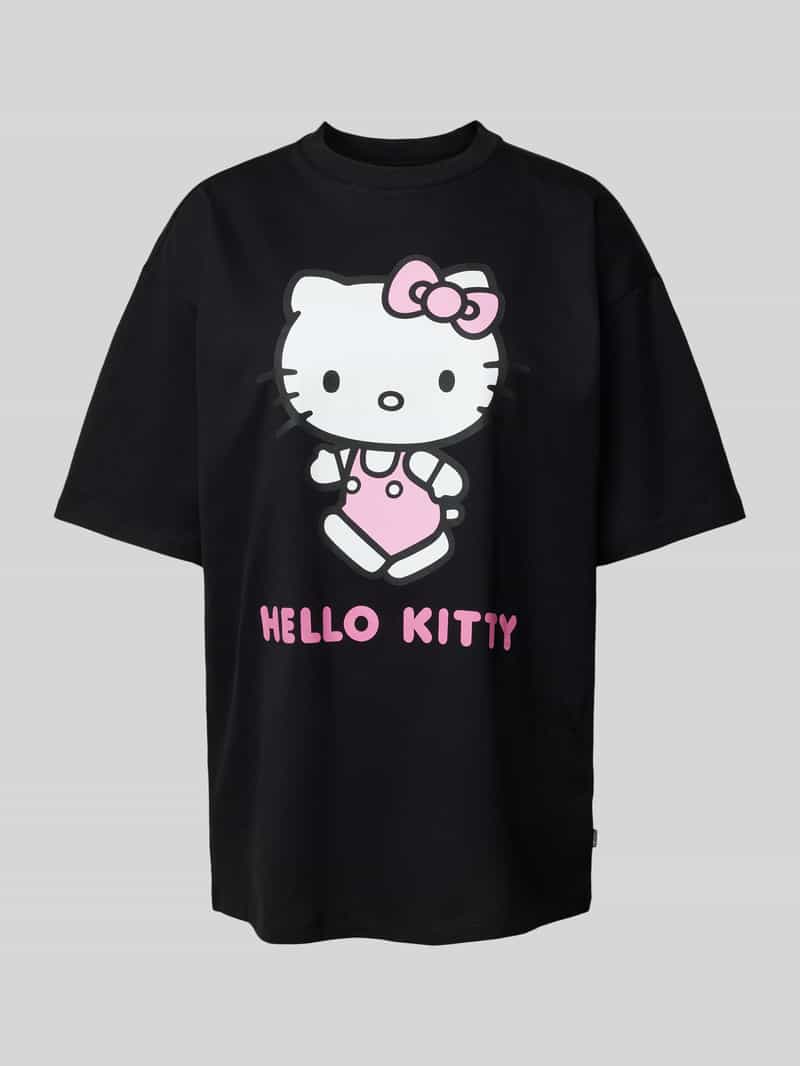 Review Oversized T-shirt met motiefprint