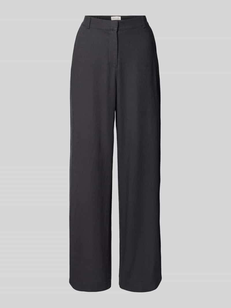 MSCH Copenhagen Straight leg linnen broek met steekzakken model 'Pennie Ginia'