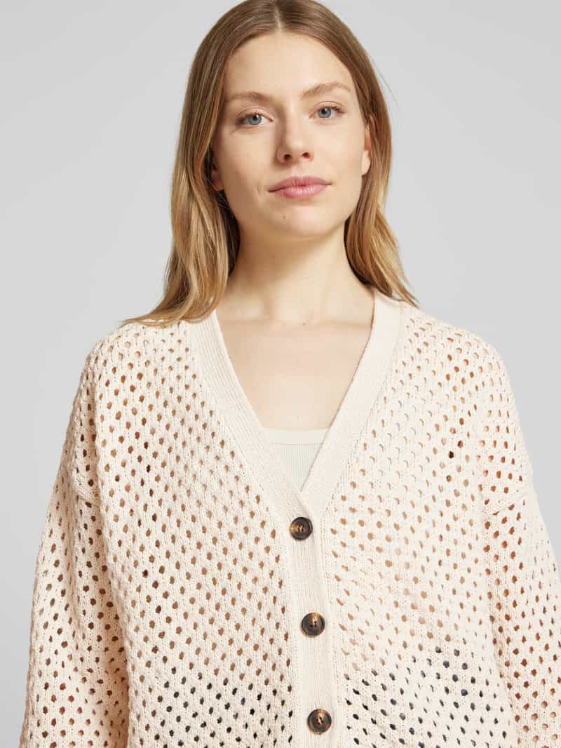 Christian Berg Woman Cardigan met gaatjesmotief