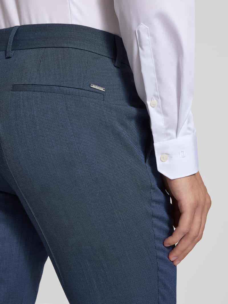 Boss Slim fit pantalon van scheerwol model 'GENIUS'
