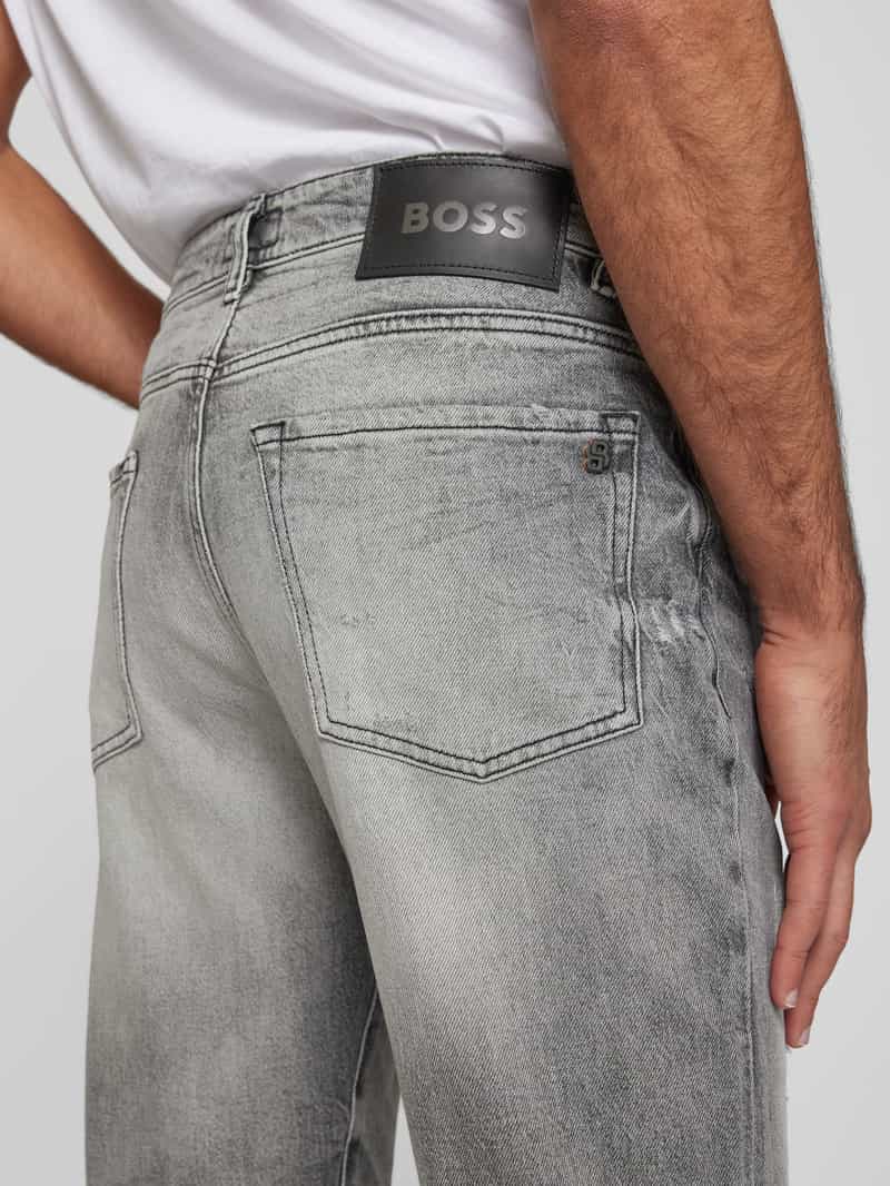 Boss Orange Regular fit jeans met labelpatch model 'MAINE'