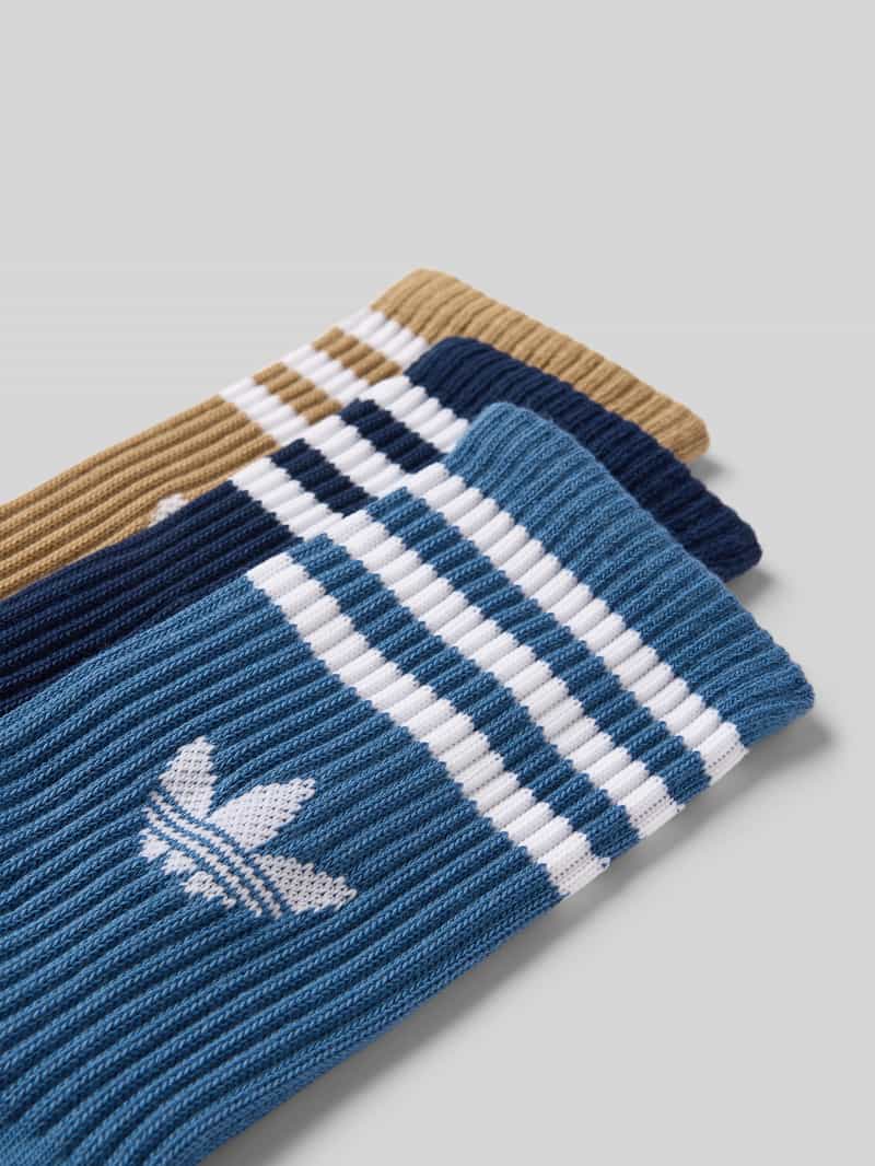 adidas Originals Sokken met logostitching in een set van 3 paar model 'Crew'