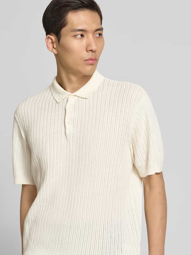 casual friday Regular fit poloshirt met structuurmotief model 'Karl'