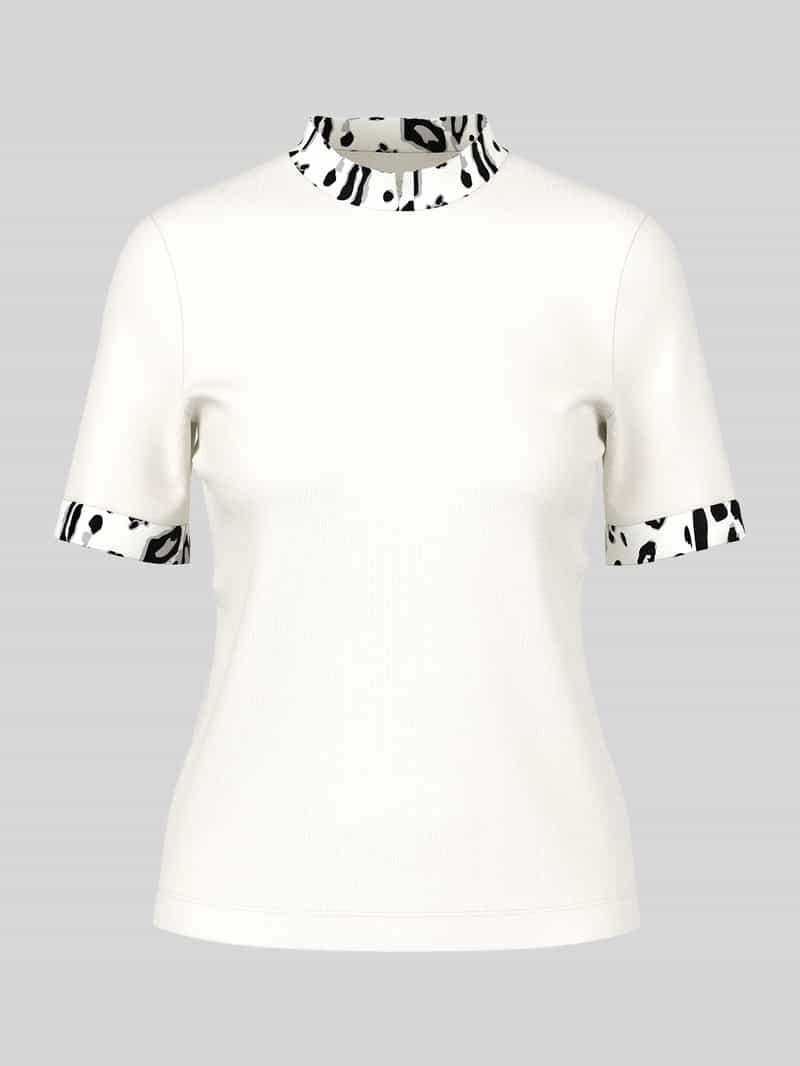 Marc Cain T-shirt met contrasterende kraagafwerking
