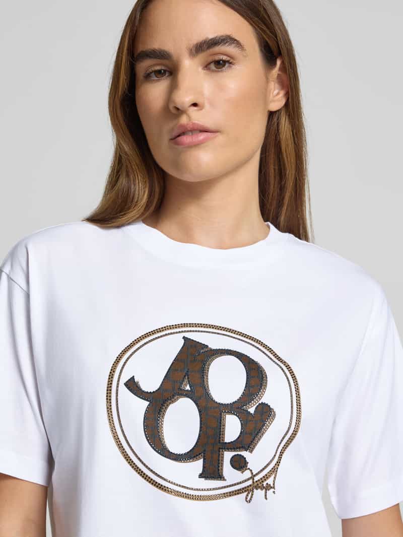 Joop! T-shirt met labelprint model 'Tashi'