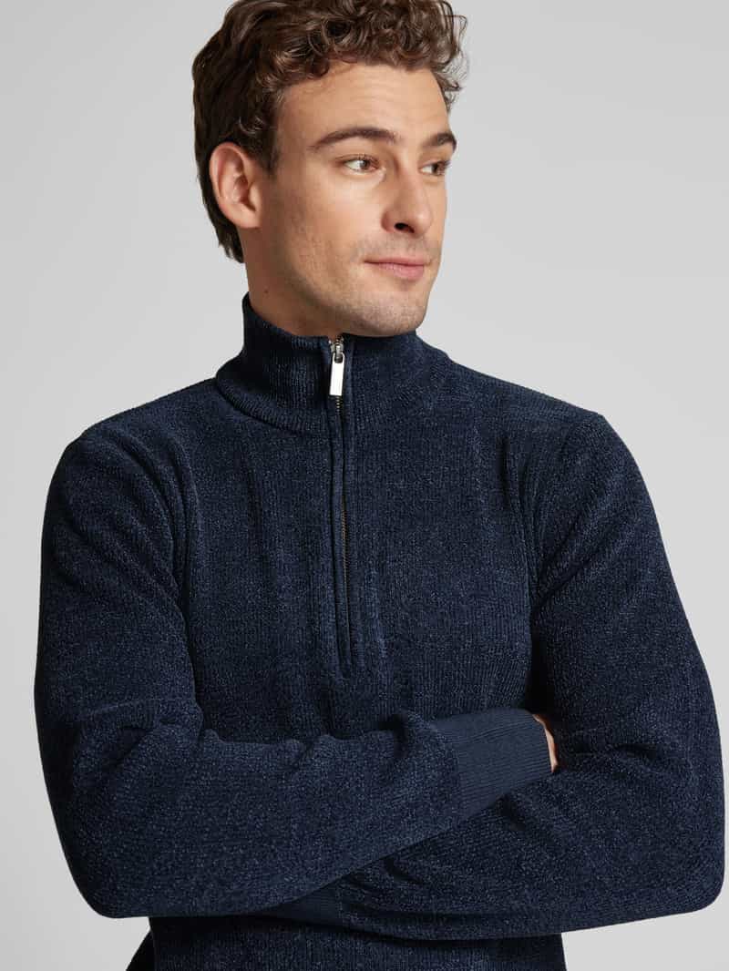 Selected Homme Gebreide pullover met ribboorden model 'RODNEY'
