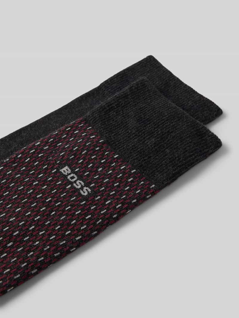 Boss Sokken met labeldetail in een set van 2 paar