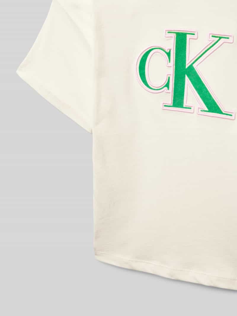 Calvin Klein Jeans Boxy fit T-shirt met labelprint