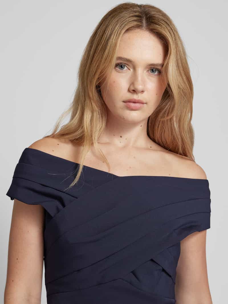 LAUREN DRESSES Knielange cocktailjurk in wikkellook