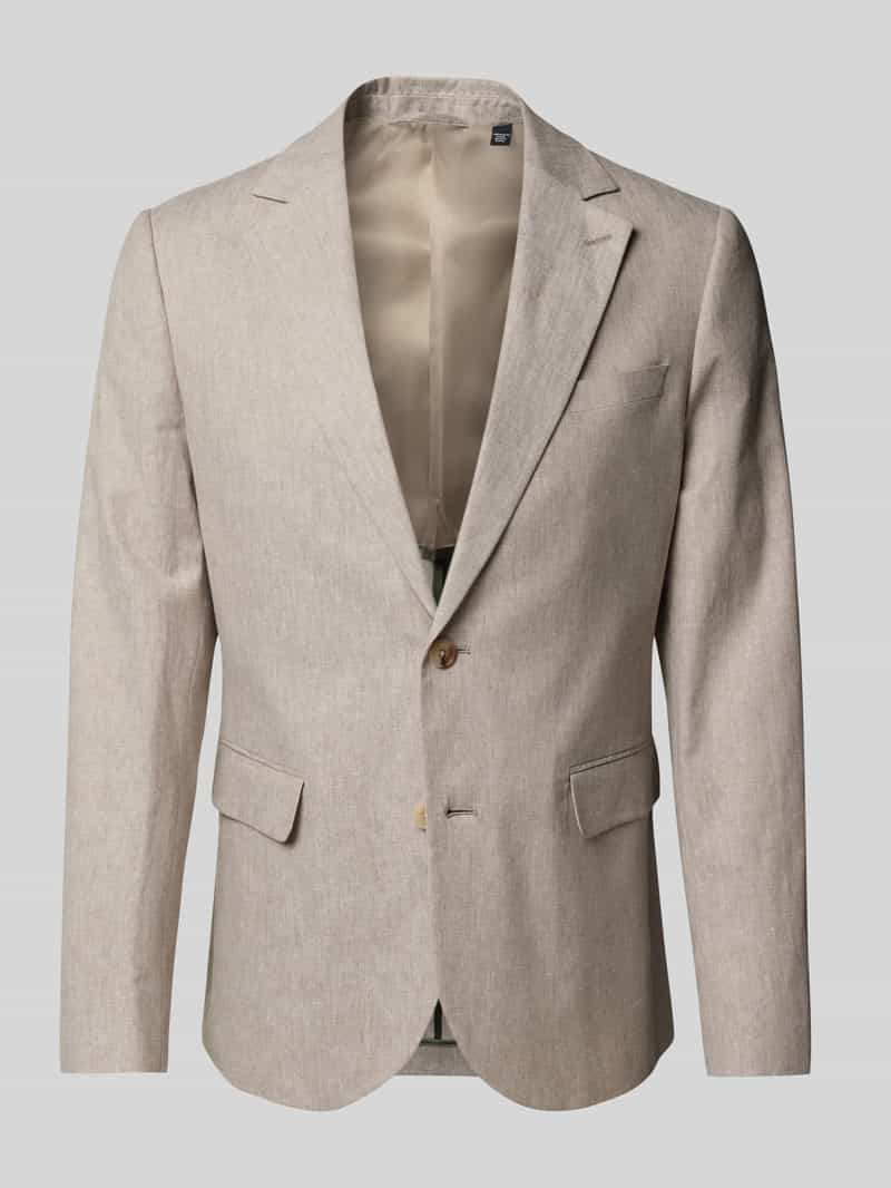 Matinique Slim fit 2-knoops colbert van linnenmix model 'George'