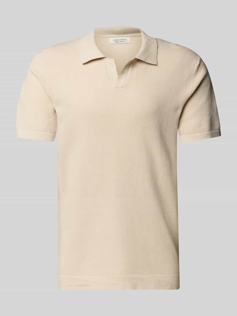 casual friday Regular fit poloshirt met structuurmotief model 'MATEO'