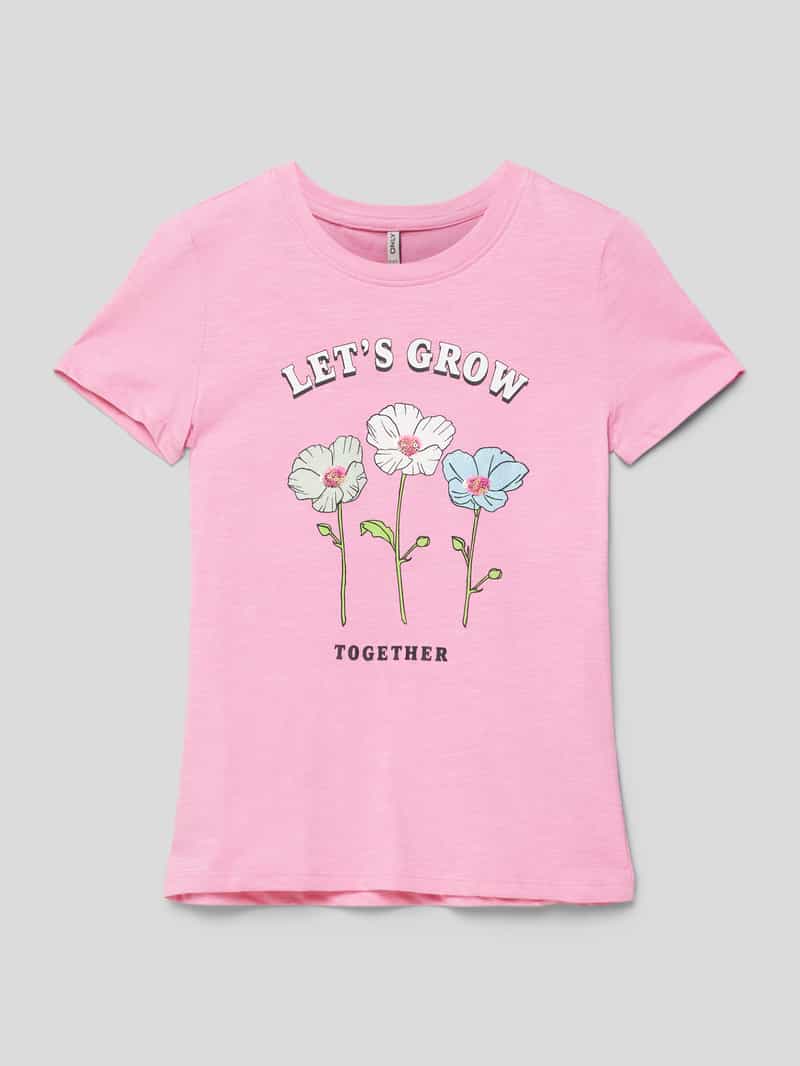 Only T-shirt met bloemenprint model 'FLOWERS'