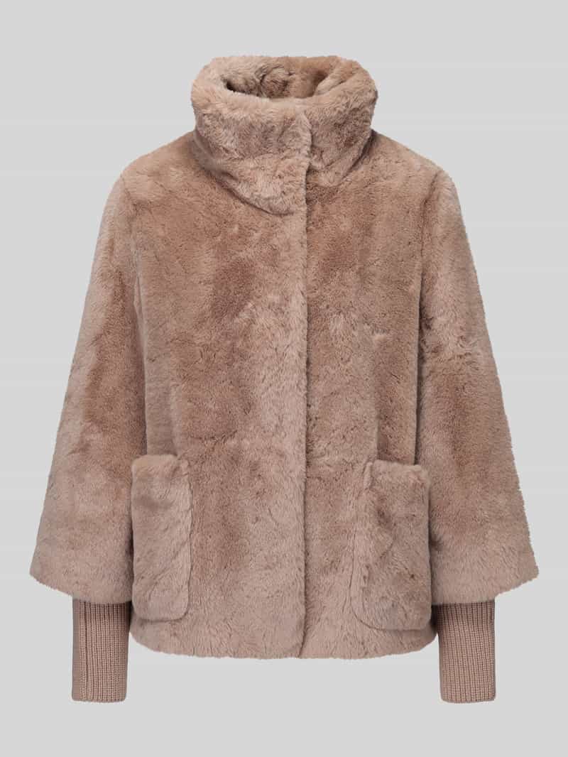 S.Oliver BLACK LABEL Imitatiebontjack met hoge opstaande kraag