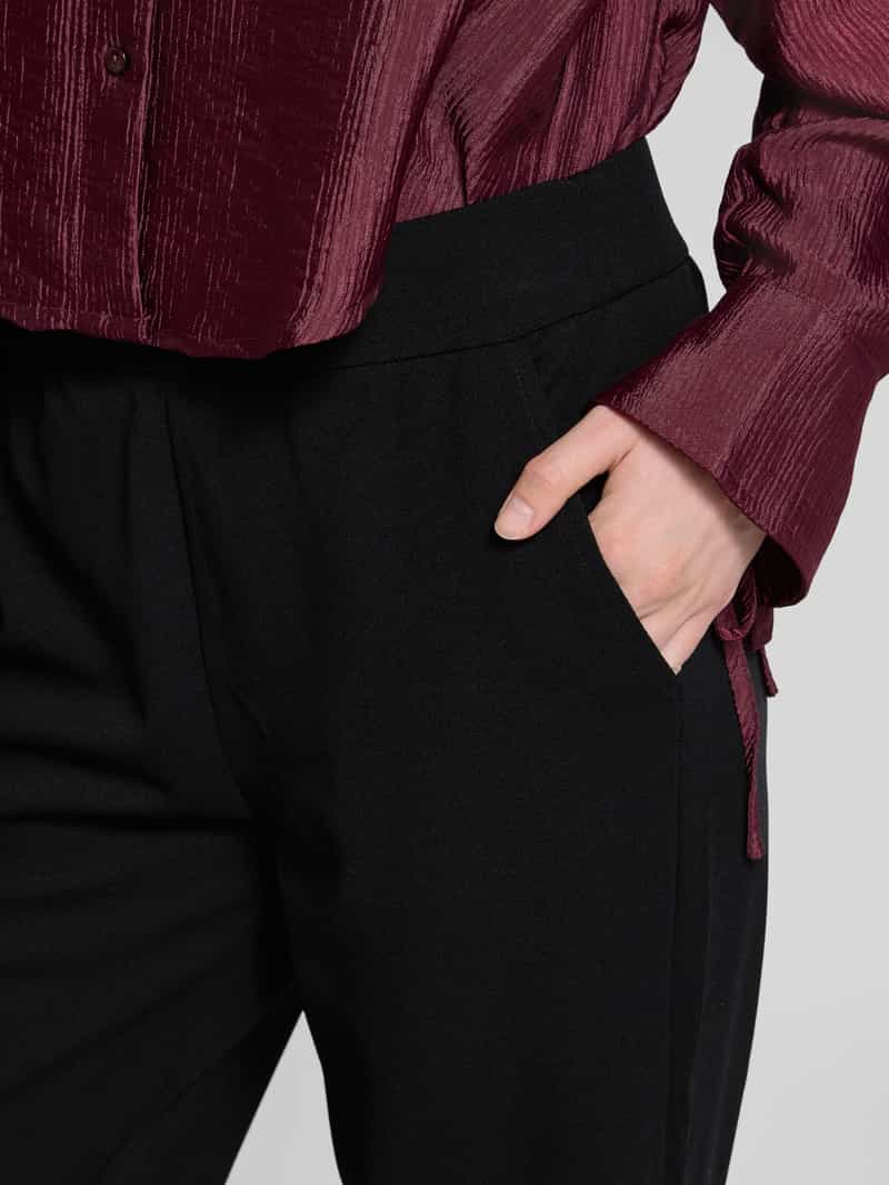 Zero Wide fit stoffen broek met elastische band